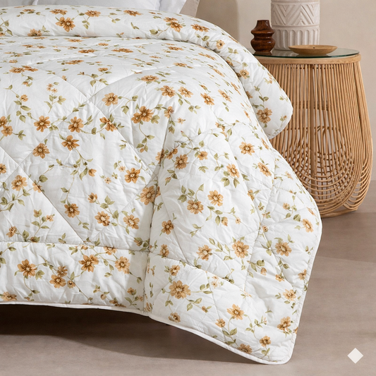 6 Pcs Quilted Comforter Set 411