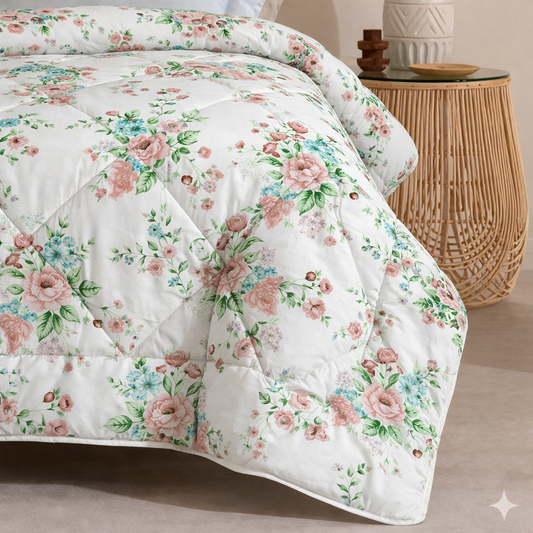6 Pcs Quilted Comforter Set 412