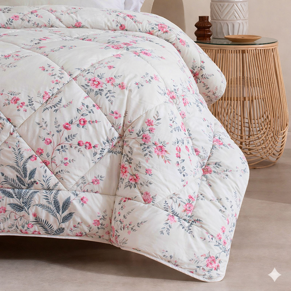 6 Pcs Quilted Comforter Set 366