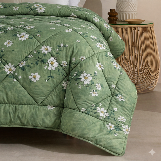 7 Pcs Quilted Comforter Set 341