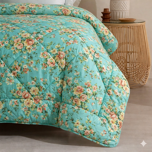 6 Pcs Quilted Comforter Set 408