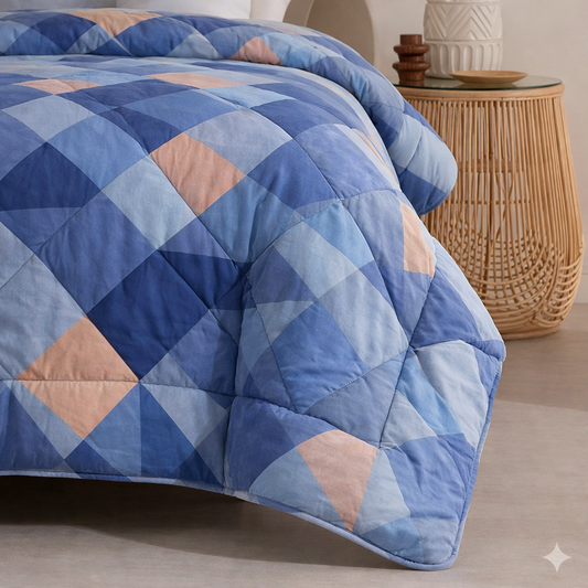 6 Pcs Quilted Comforter Set 416