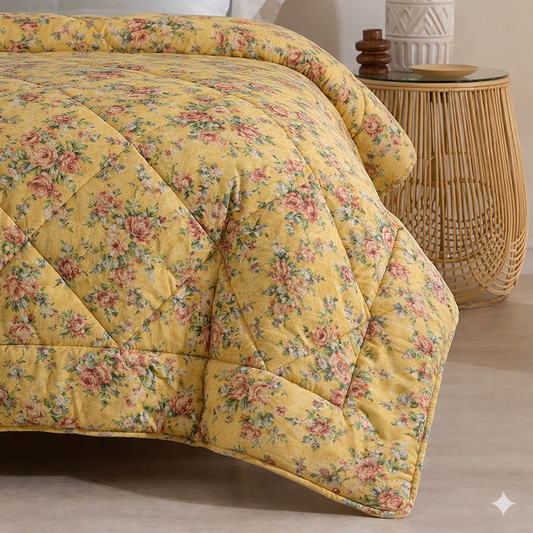 7 Pcs Quilted Comforter Set 368