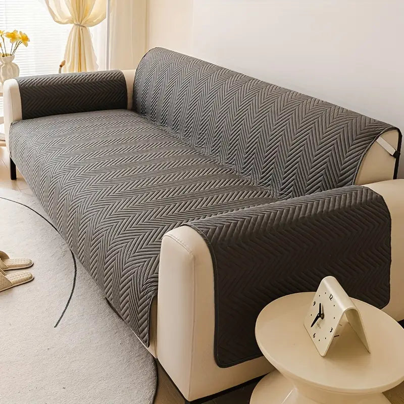 New MAT ULTRASONIC SUPER SOFT SOFA COVER GREY