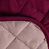 WATERPROOF COTTON QUILTED SOFA COVER - SOFA RUNNERS (Maroon)