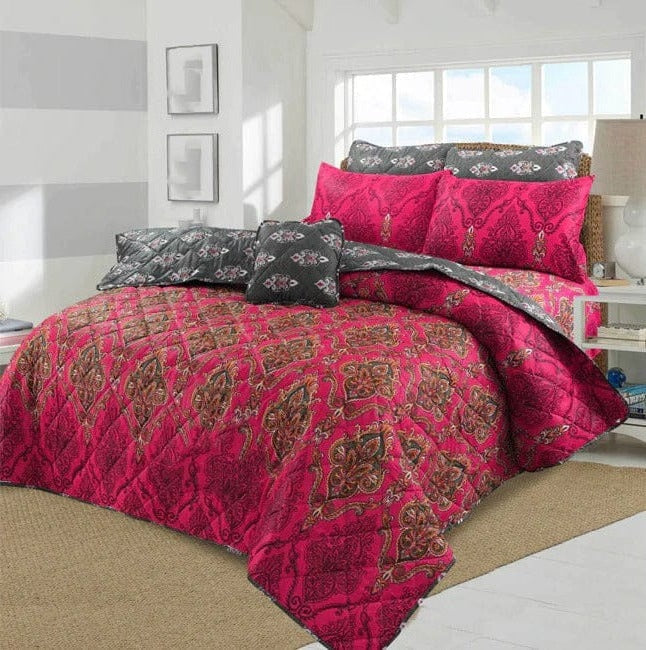 7 Pcs Quilted Comforter Set 310