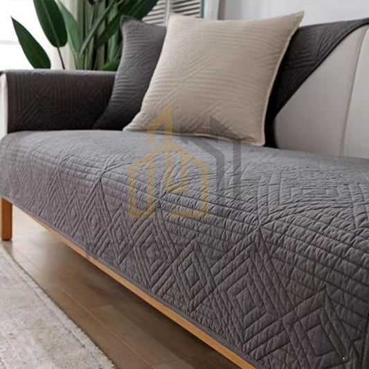 MAT ULTRASONIC SUPER SOFT SOFA COVER GREY