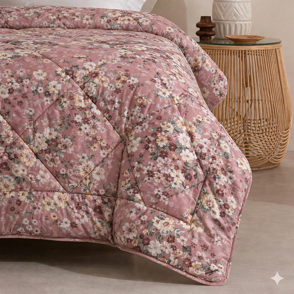 6 Pcs Quilted Comforter Set 410