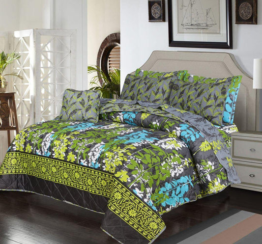 7 Pcs Quilted Comforter Set 322