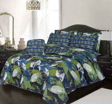 7 Pcs Quilted Comforter Set 325