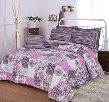 7 Pcs Quilted Comforter Set 330