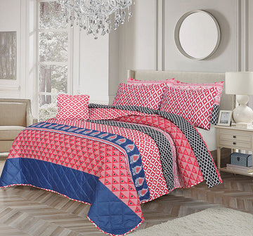 7 Pcs Quilted Comforter Set 331