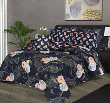 7 Pcs Quilted Comforter Set 304