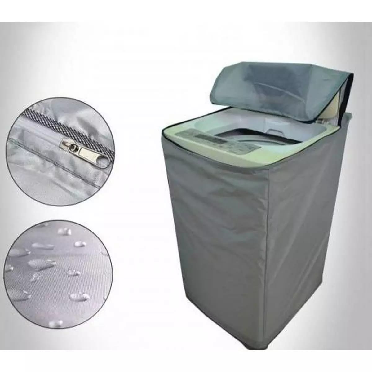 Waterproof Top Loaded Washing Machine Cover - Black