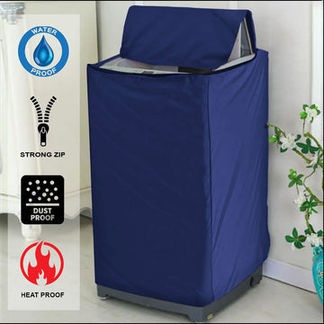 Waterproof Top Loaded Washing Machine Cover - Blue