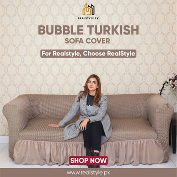 RUFFELED SUR SUCKER TURKISH SOFA COVER