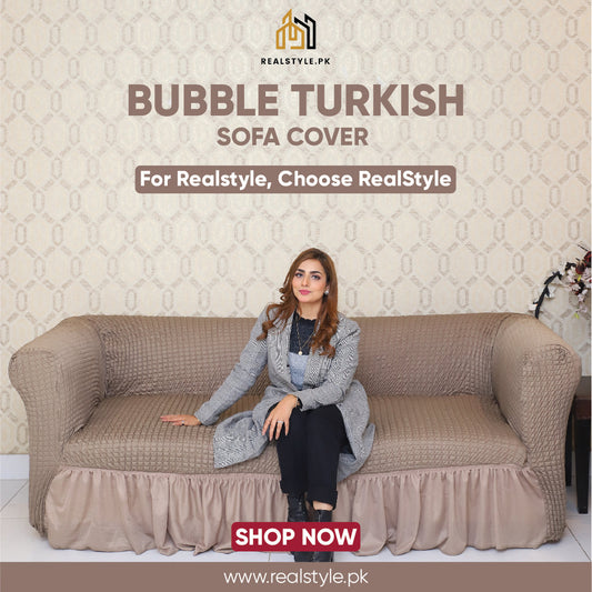 RUFFELED SUR SUCKER TURKISH SOFA COVER