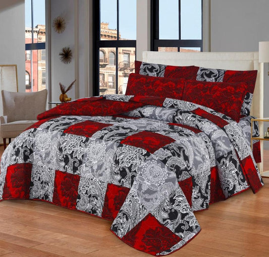 7 Pcs Quilted Comforter Set 308