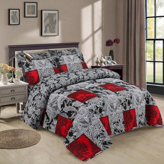 7 Pcs Quilted Comforter Set 308