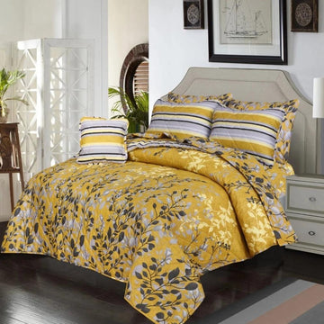 7 Pcs Quilted Comforter Set 309