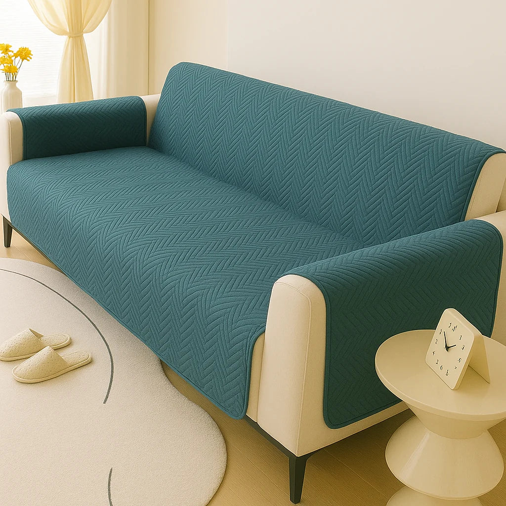New MAT ULTRASONIC SUPER SOFT SOFA COVER ZINC