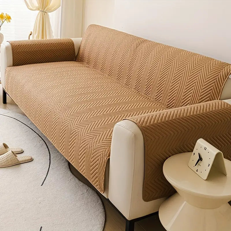 New MAT ULTRASONIC SUPER SOFT SOFA COVER COPPER