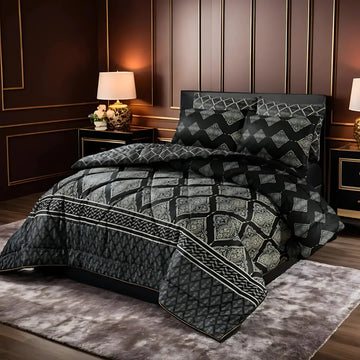 7 Pcs Quilted Comforter Set 348