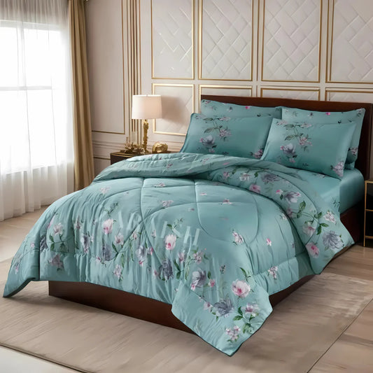 7 Pcs Quilted Comforter Set 347