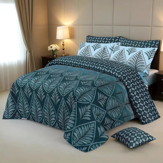 7 Pcs Quilted Comforter Set 344
