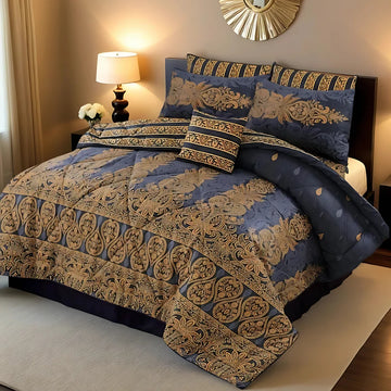 7 Pcs Quilted Comforter Set 343