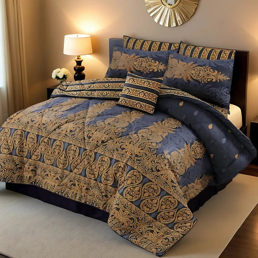 7 Pcs Quilted Comforter Set 343