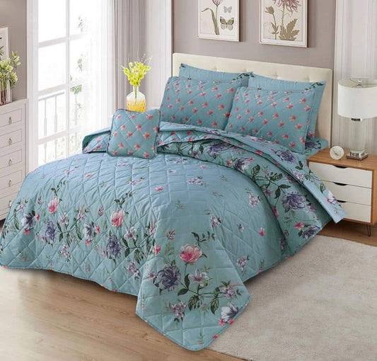 7 Pcs Quilted Comforter Set 361