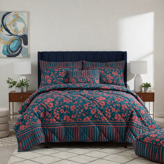 6 Pcs Quilted Comforter Set 403