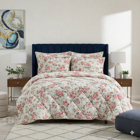 6 Pcs Quilted Comforter Set 414