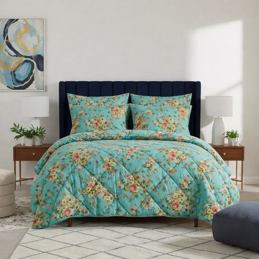6 Pcs Quilted Comforter Set 408