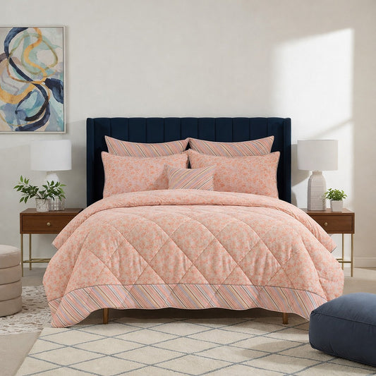 7 Pcs Quilted Comforter Set 358