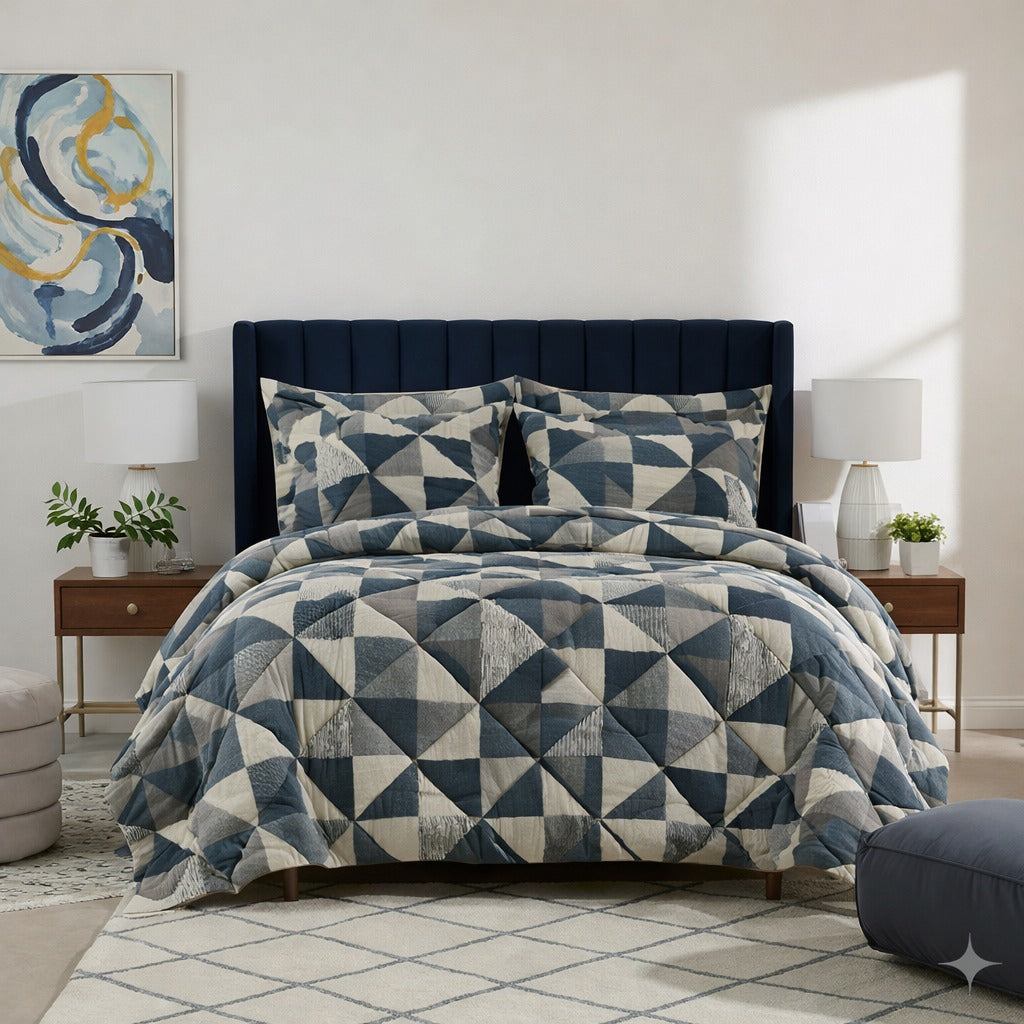 6 Pcs Quilted Comforter Set 419