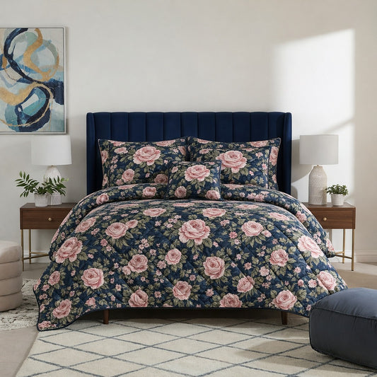 6 Pcs Quilted Comforter Set 404