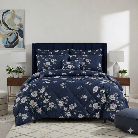 6 Pcs Quilted Comforter Set 415