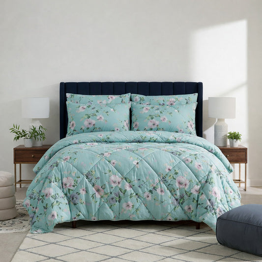 7 Pcs Quilted Comforter Set 378