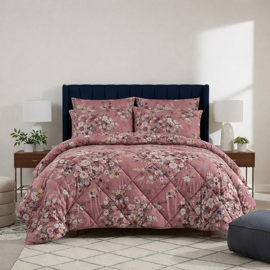 6 Pcs Quilted Comforter Set 410