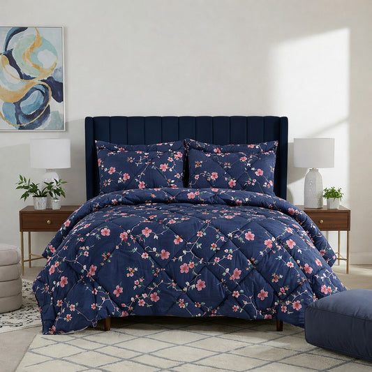 7 Pcs Quilted Comforter Set 350