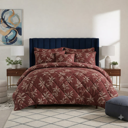 6 Pcs Quilted Comforter Set 413