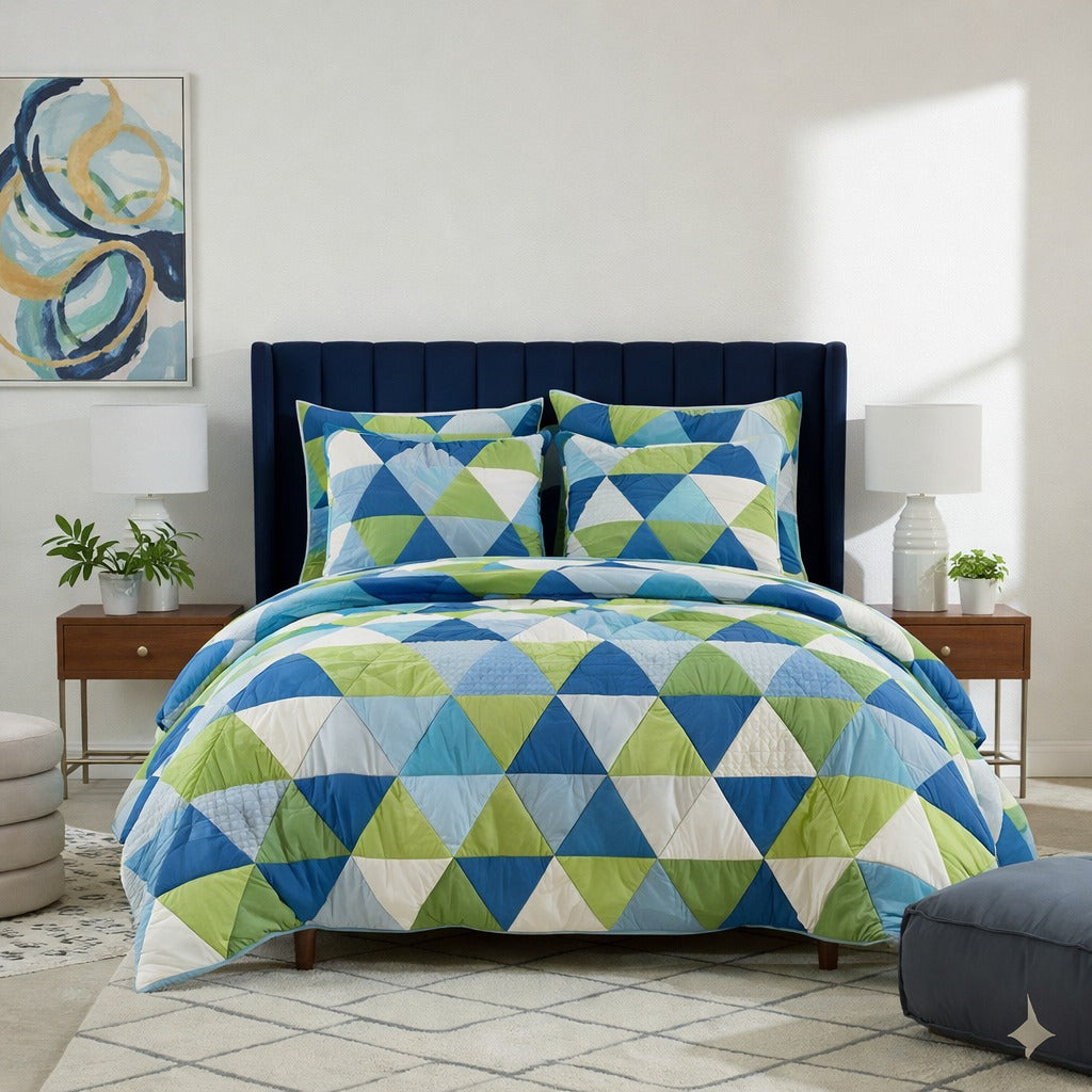 6 Pcs Quilted Comforter Set 417