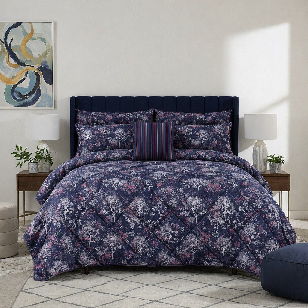 6 Pcs Quilted Comforter Set 405