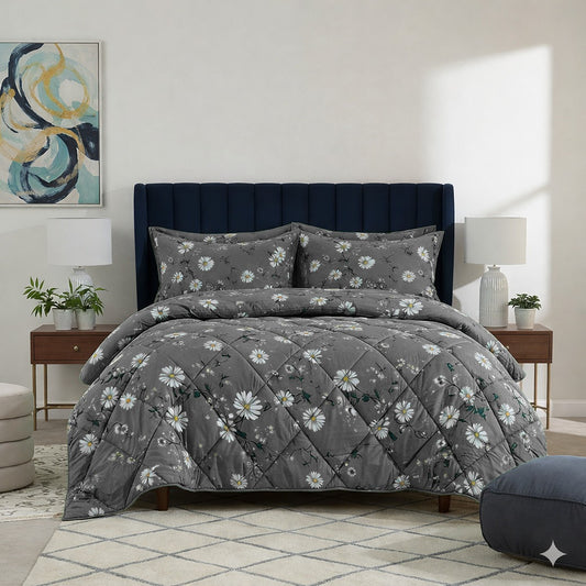 6 Pcs Quilted Comforter Set 401