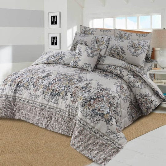 7 Pcs Quilted Comforter Set 383