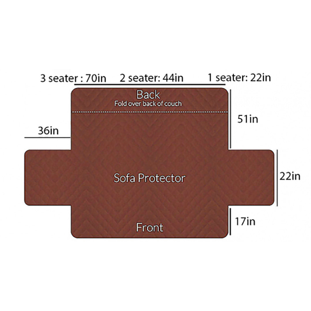 COTTON QUILTED SOFA RUNNER - SOFA COAT (Copper)