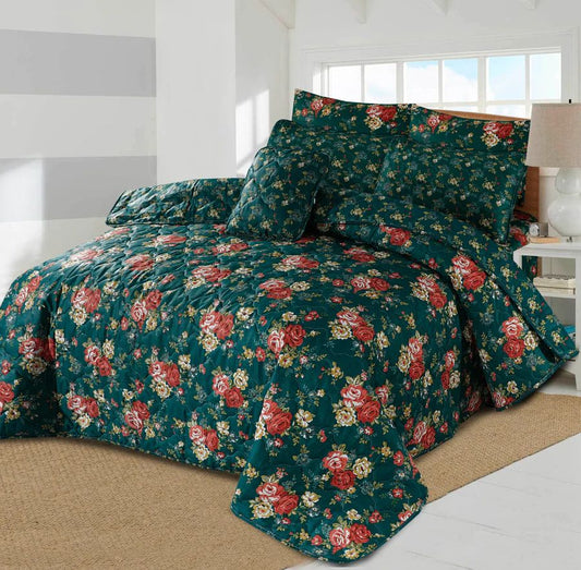 7 Pcs Quilted Comforter Set 338