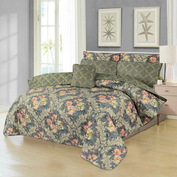 7 Pcs Quilted Comforter Set 339